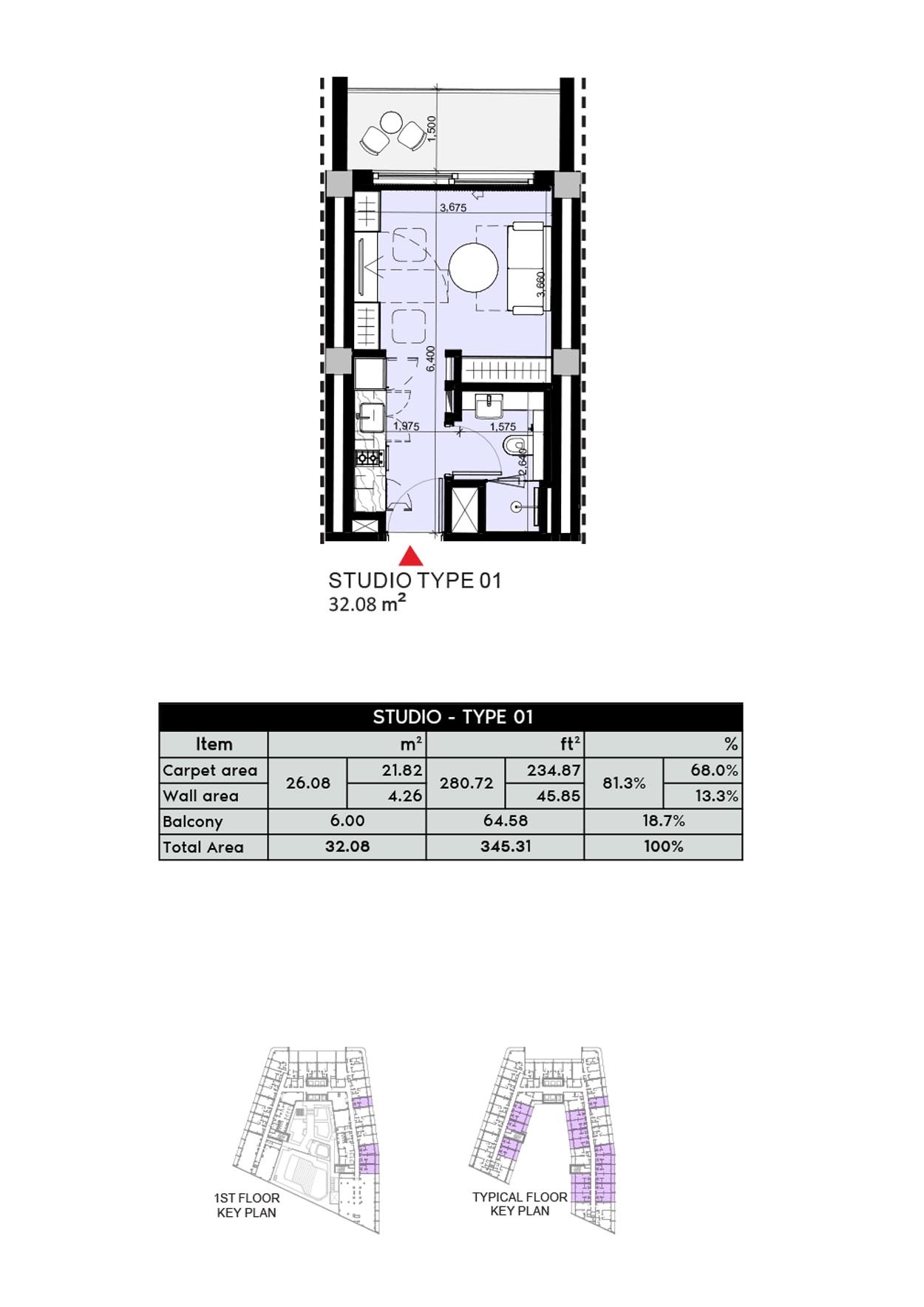 Azizi Arian Studio Layout