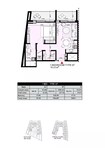 Azizi Aryan 1 Bed Layout
