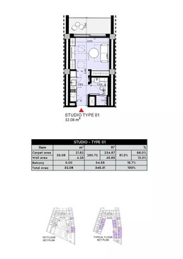 345 Sq. Ft. Studio in Azizi Aryan