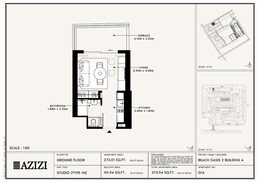 373 Sq. Ft. Studio in Azizi Beach Oasis 2