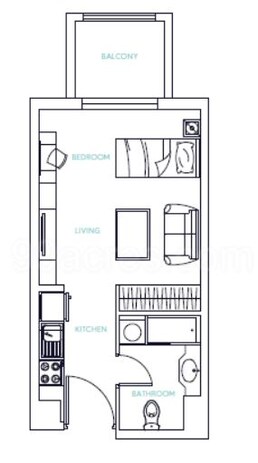 389 Sq. Ft. Studio in Azizi Candace Aster