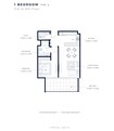 Azizi Central 1 Bed Layout