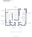 Azizi Central 2 Beds Layout