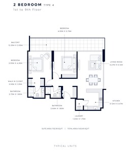 2 Beds 1433 Sq. Ft. Apartment in Azizi Central