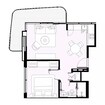 Azizi David 1 Bed Layout