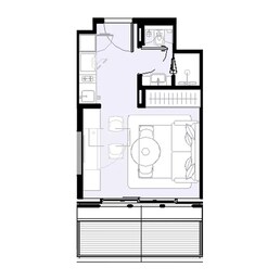 326 Sq. Ft. Studio in Azizi David