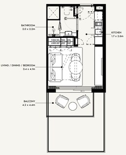 330 Sq. Ft. Studio in Azizi Gabriel