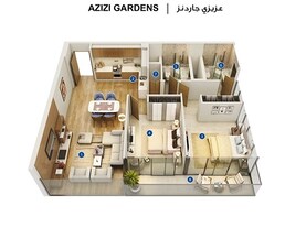 2 Beds 1166 Sq. Ft. Apartment in Azizi Gardens