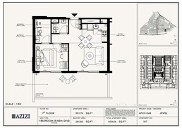 1 Bed 833 Sq. Ft. Apartment in Azizi Jewel