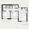 Azizi Leily 2 Beds Layout