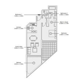 1 Bed 822 Sq. Ft. Apartment in Azizi Mina