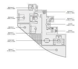 2 Beds 1366 Sq. Ft. Apartment in Azizi Mina