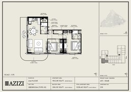 2 Beds 1228 Sq. Ft. Apartment in Azizi Raffi
