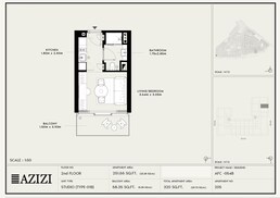 320 Sq. Ft. Studio in Azizi Raffi