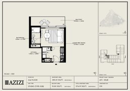374 Sq. Ft. Studio in Azizi Raffi