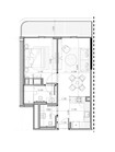 Azizi Ruby 1 Bed Layout