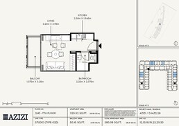 380 Sq. Ft. Studio in Azizi Wares