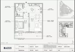 1 Bed 771 Sq. Ft. Apartment in Azizi Zain