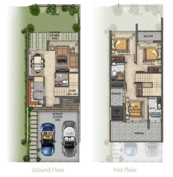 Bahya Villas 3 Beds Layout