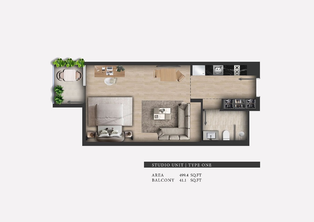 499 Sq. Ft. Studio in Bam 311 Boulevard