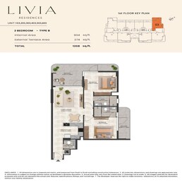 2 Beds 1028 Sq. Ft. Apartment in Barco Livia Residences