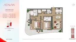 2 Beds 1325 Sq. Ft. Apartment in Beyond Sensia