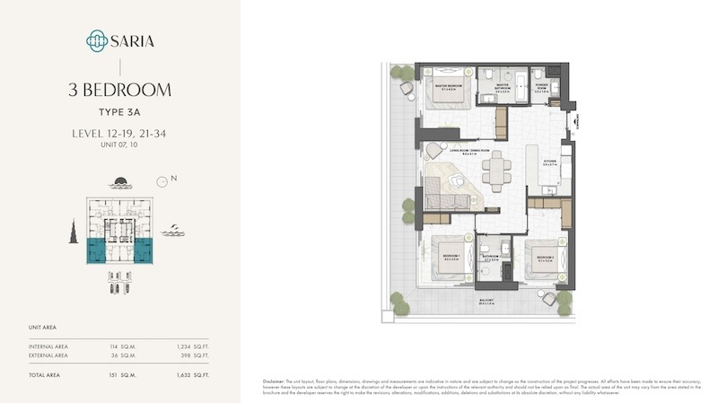 3 Beds 1632 Sq. Ft. Apartment in Beyond Sensia