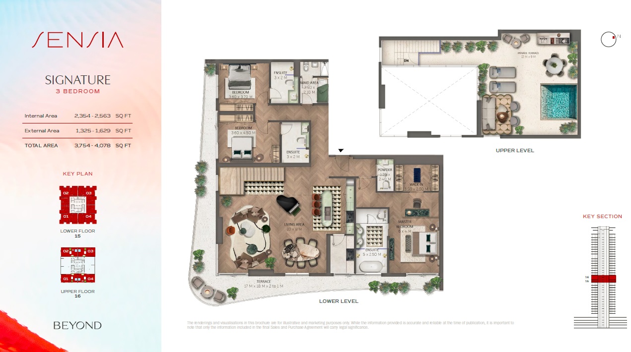 3 Beds 3754 Sq. Ft. Penthouse in Beyond Sensia