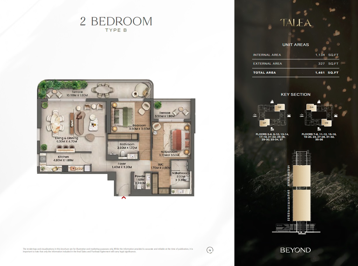 2 Beds 1461 Sq. Ft. Apartment in Beyond Talea