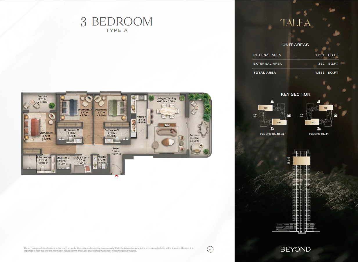 3 Beds 1883 Sq. Ft. Apartment in Beyond Talea