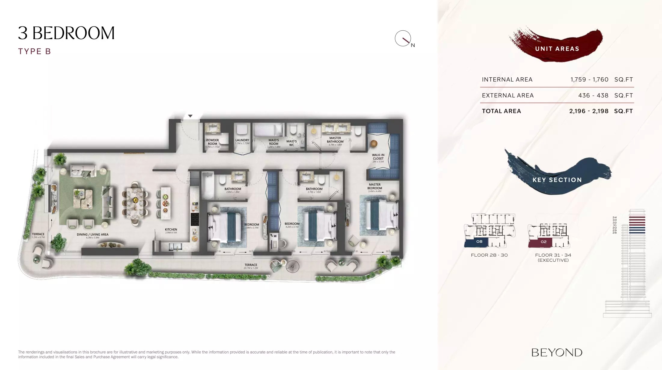 Beyond The Mural 3 Beds Layout