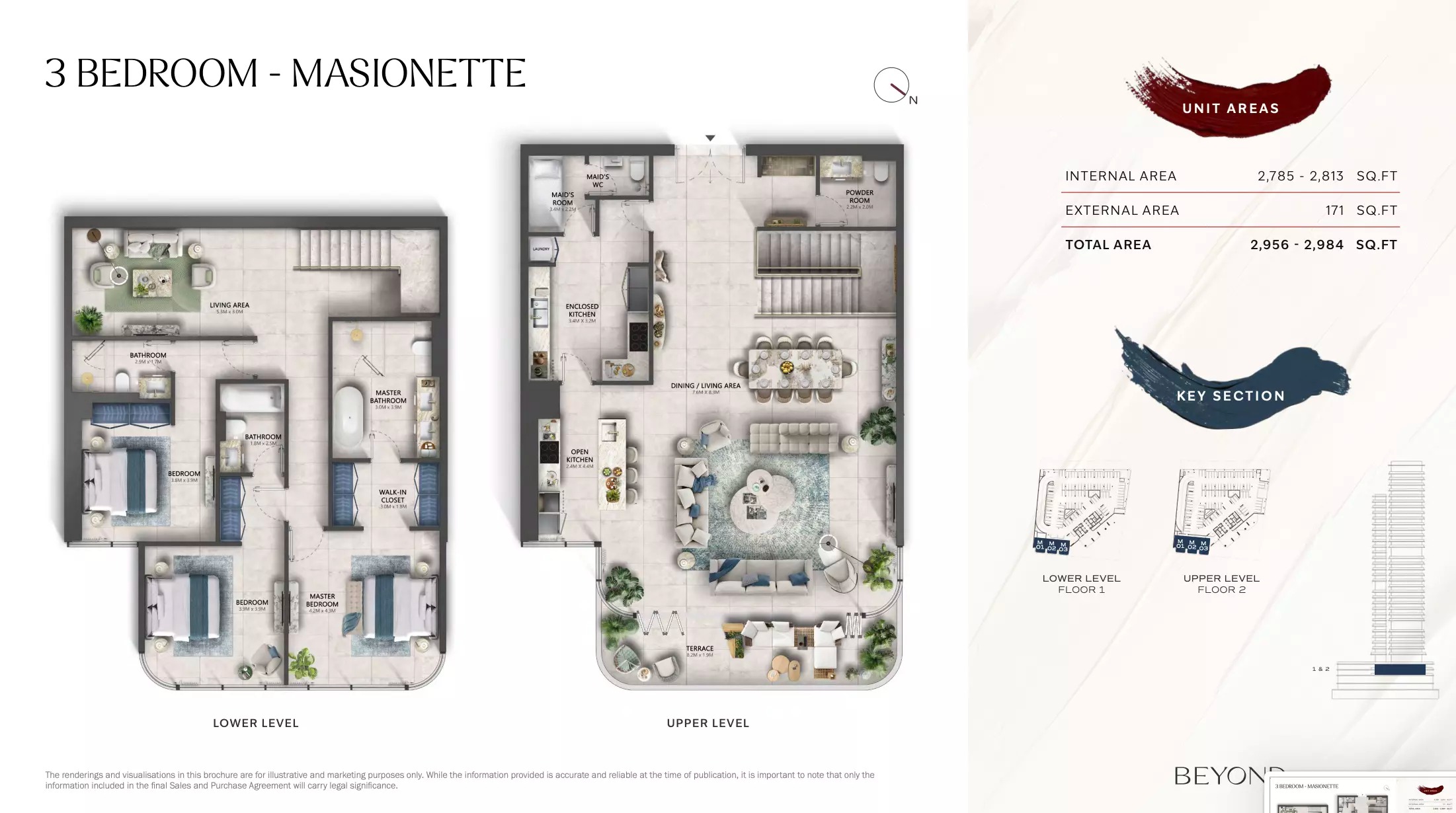 Beyond The Mural 3 Beds Layout