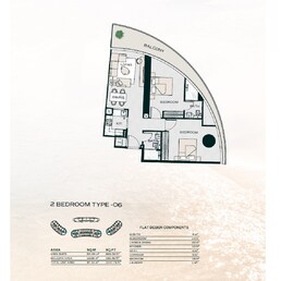 2 Beds 1048 Sq. Ft. Apartment in Binghatti Aquarise