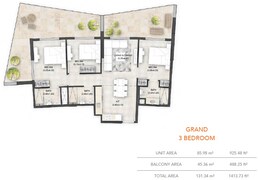 3 Beds 1414 Sq. Ft. Apartment in Binghatti Avenue