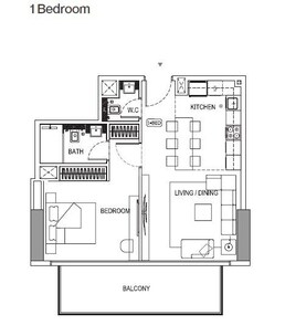 1 Bed 746 Sq. Ft. Apartment in Binghatti Azure