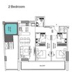 Binghatti Azure 2 Beds Layout