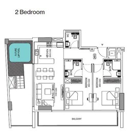 2 Beds 1868 Sq. Ft. Apartment in Binghatti Azure