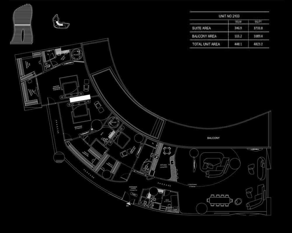 3 Beds 4823 Sq. Ft. Apartment in Binghatti Bugatti Residences