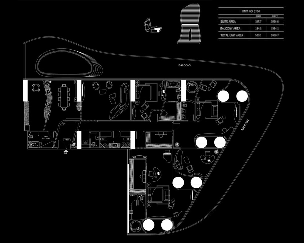 3 Beds 5920 Sq. Ft. Apartment in Binghatti Bugatti Residences