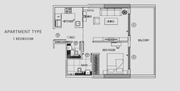 1 Bed 701 Sq. Ft. Apartment in Binghatti Canal Apartments