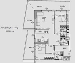 2 Beds 1196 Sq. Ft. Apartment in Binghatti Canal Apartments