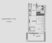 Binghatti Canal Apartments Studio Layout