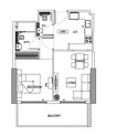 Binghatti Corner Apartments 2 Beds Layout