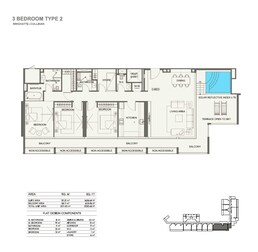 3 Beds 2233 Sq. Ft. Apartment in Binghatti Cullinan