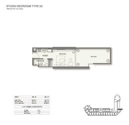 527 Sq. Ft. Studio in Binghatti Cullinan