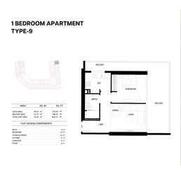 1 Bed 818 Sq. Ft. Apartment in Binghatti Elite