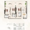 Binghatti Flare 3 Beds Layout
