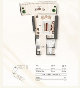 462 Sq. Ft. Studio in Binghatti Flare