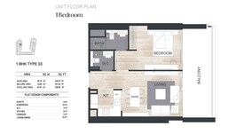 1 Bed 728 Sq. Ft. Apartment in Binghatti Ghost