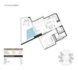 1 Bed 792 Sq. Ft. Apartment in Binghatti Grove